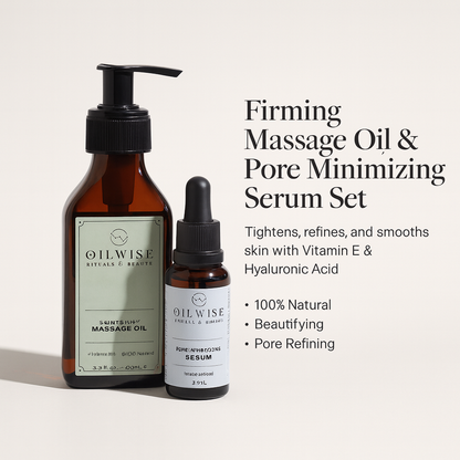 Oilwise Skin Firming Massage Oil & Pore Minimizing Serum Set