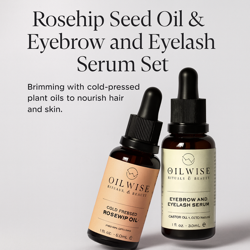 Oilwise Rosehip Seed Oil & Eyebrow and Eyelash Serum Set