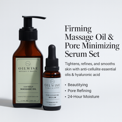 Oilwise Skin Firming Massage Oil & Pore Minimizing Serum Set
